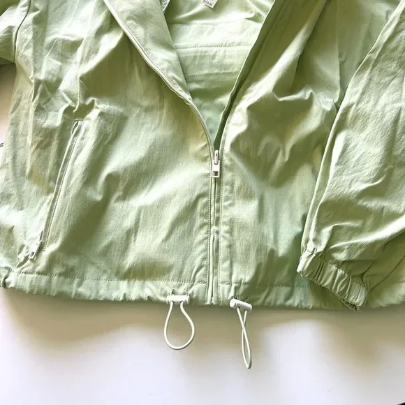 Madewell Light Green Hiking Hoodie Cropped Jacket Size Small - Picture 5 of 10